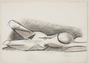 リクライニングヌードの女性、頭を右に向ける 作： Vilhelm Lundstrøm