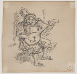 リュートを弾くピエロ 作： Vilhelm Lundstrøm
