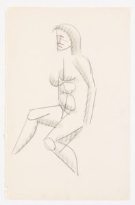 着座モデル、左向き 作： Vilhelm Lundstrøm