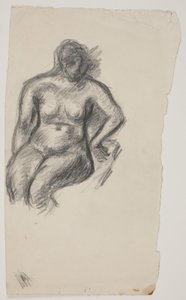 座っているヌードモデル 作： Vilhelm Lundstrøm