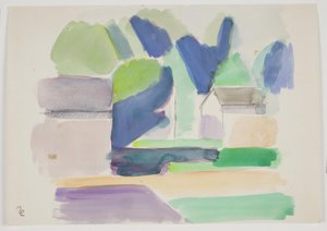 家のある樹木が茂った風景 作： Vilhelm Lundstrøm