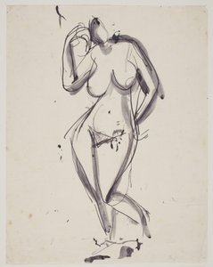立っている女性モデル 作： Vilhelm Lundstrøm