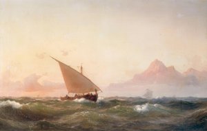 北アフリカ沿岸沖 作： Vilhelm Melbye