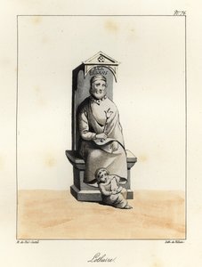 Lothair I、Lothar I、カロリング朝皇帝、イタリアおよび中部フランシアの王、795-855 の像 作： Villain Villain