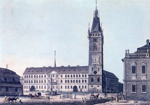 新市庁舎、1830年頃 作： Vincenc Morstadt
