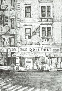 55thストリートニューヨーク、2003年（紙にインク） 作： Vincent Alexander Booth