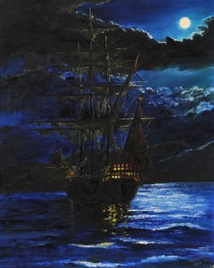 アンカーのガレオン船 作： Vincent Alexander Booth