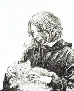 少女と猫、2022 作： Vincent Alexander Booth