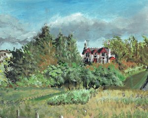 高原の家、Creag Dhubh、2006年（キャンバスボードにアクリル） 作： Vincent Alexander Booth