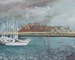 Howth、アイルランド、2001年（キャンバスボード上のアクリル） 作： Vincent Alexander Booth