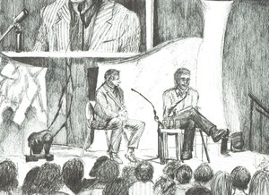 ジョニー・ウォーカーへのインタビュー；2007；（紙にインク 作： Vincent Alexander Booth