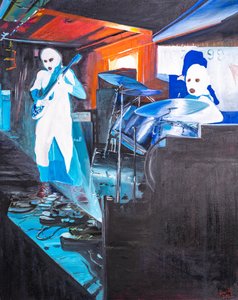 マンチェスタービンジ、2022年（キャンバスに油彩） 作： Vincent Alexander Booth