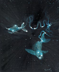 星座うお座、2016年（キャンバスボードに油彩） 作： Vincent Alexander Booth
