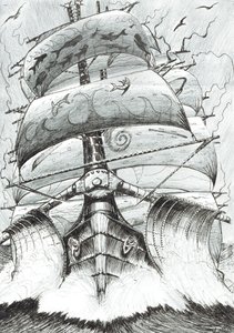 Storm Creators Alboran Sea、2017年（紙にインク） 作： Vincent Alexander Booth