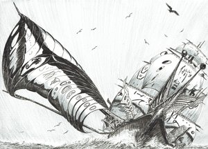 Storm Creators Archipelago Sea、2017年（紙にインク） 作： Vincent Alexander Booth