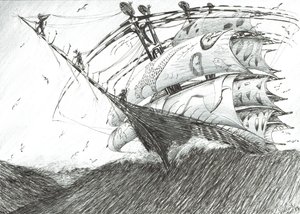 Storm Creators Barents Sea、2017年、紙にインク 作： Vincent Alexander Booth