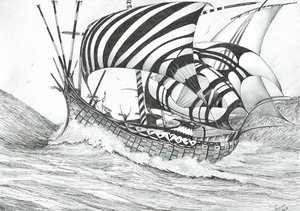 Storm Creators Ionian Sea、2017年（紙にインク） 作： Vincent Alexander Booth