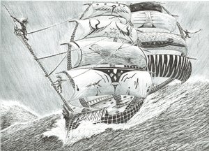 Storm Creators Irish Sea、2017、（紙にインク） 作： Vincent Alexander Booth