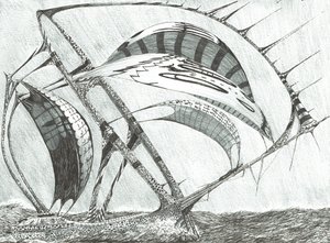 Storm Creators Laptev Sea、2017年（紙にインク） 作： Vincent Alexander Booth