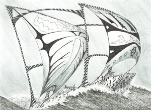 Storm Creators Lincoln Sea、2017年（紙にインク） 作： Vincent Alexander Booth