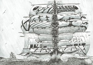Storm Creators地中海、2017年（紙にインク） 作： Vincent Alexander Booth
