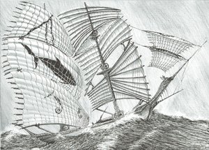 Storm Creators Savu Sea、2017年（紙にインク） 作： Vincent Alexander Booth