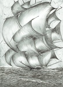 Storm Creators Sea of Ohhotsk、2017、（Ink on Paper） 作： Vincent Alexander Booth