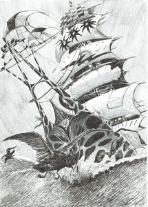 Storm Creators Timor Sea、2017年（紙にインク） 作： Vincent Alexander Booth