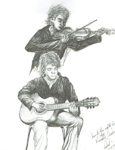 The Guitarist and violinist at 8th day cafe Manchester, 2007 作： Vincent Alexander Booth