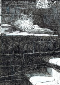 page21、フィンドホーンの森の城、2006年（紙にインク） 作： Vincent Alexander Booth