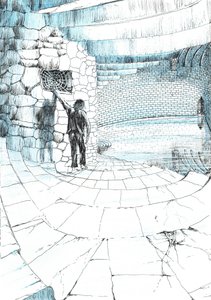 page39、フィンドホーンの森の城、2006年（紙にインク） 作： Vincent Alexander Booth