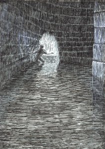 page47、フィンドホーンの森の城、2006年（紙にインク） 作： Vincent Alexander Booth