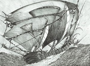 ストームクリエイター、Sea of Azov、2017年（紙にインク） 作： Vincent Alexander Booth