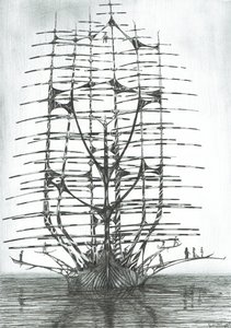 ストームクリエイター、日本海2017（Ink on Paper） 作： Vincent Alexander Booth