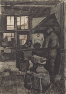 フォージ、1882年。 作： Vincent van Gogh
