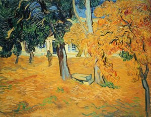 1889年、サン・レミのサン・ポール病院の庭園。 作： Vincent van Gogh
