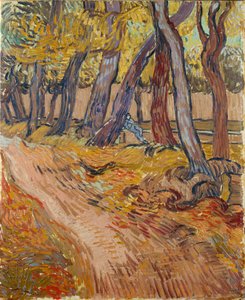 1889年、サンレミの精神病院の庭の小道。 作： Vincent van Gogh