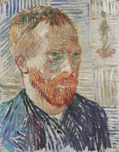 浮世絵のある自画像、1887年。 作： Vincent van Gogh