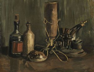 ボトルとシェルのある静物、1884年。