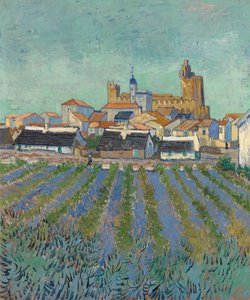 サント マリー ド ラ メールの眺め、1888 年。 作： Vincent van Gogh