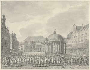1787 年 9 月 5 日、ハールレムの大市場に関する政府規則の宣誓 作： Vincent Jansz. van der Vinne (signed by artist)