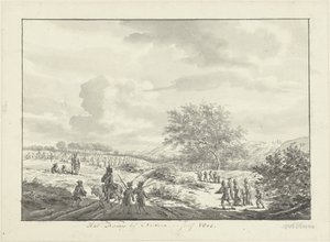 1803 年 7 月、Overveen 近くの砂丘にある陸軍キャンプ 1803 年 7 月、Overveen 近くのキャンプ (オブジェクトのタイトル)