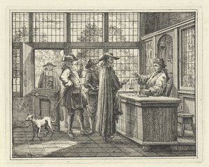 ゴールドスケールと顧客とのインテリア 作： Vincent Laurensz. van der Vinne (II)