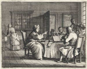 学生と音楽の先生 作： Vincent Laurensz. van der Vinne (II)