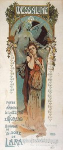 1898年にモンテカルロ劇場で上演された、音楽に合わせた詩「Messaline」の宣伝ポスター（カラーリトグラフ） 作： Vincent Lorant Heilbronn