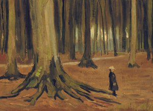 森の中の少女、1882 作： Vincent van Gogh