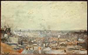 モンマルトルからのパリの眺め 作： Vincent van Gogh