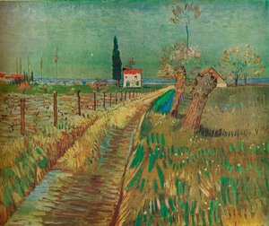 野原のコテージ、c1890 作： Vincent van Gogh