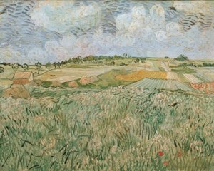 雨の雲でオーヴェルス平原 作： Vincent van Gogh