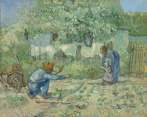 ミレー後の最初のステップ、1890年。 作： Vincent van Gogh